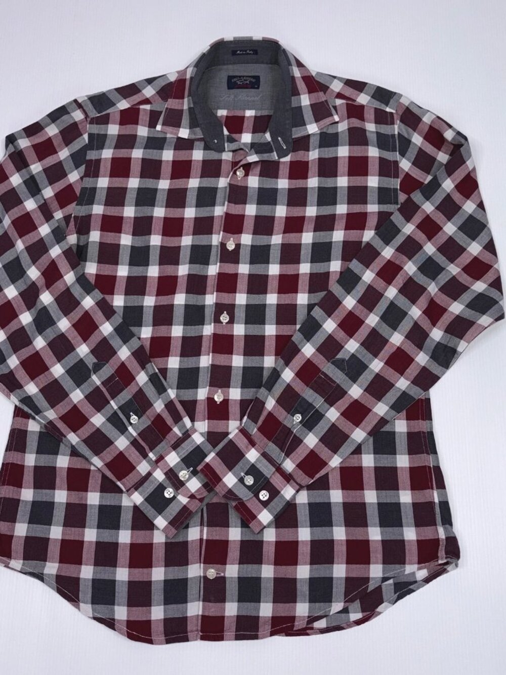 PAUL & SHARK men's plaid shirt medium LIKE NEW